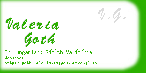 valeria goth business card